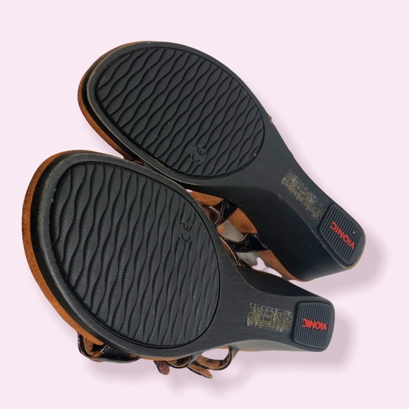 Vionic Orthotic Adjustable Triple Strap Slide Wedges - Picture 4 of 5
